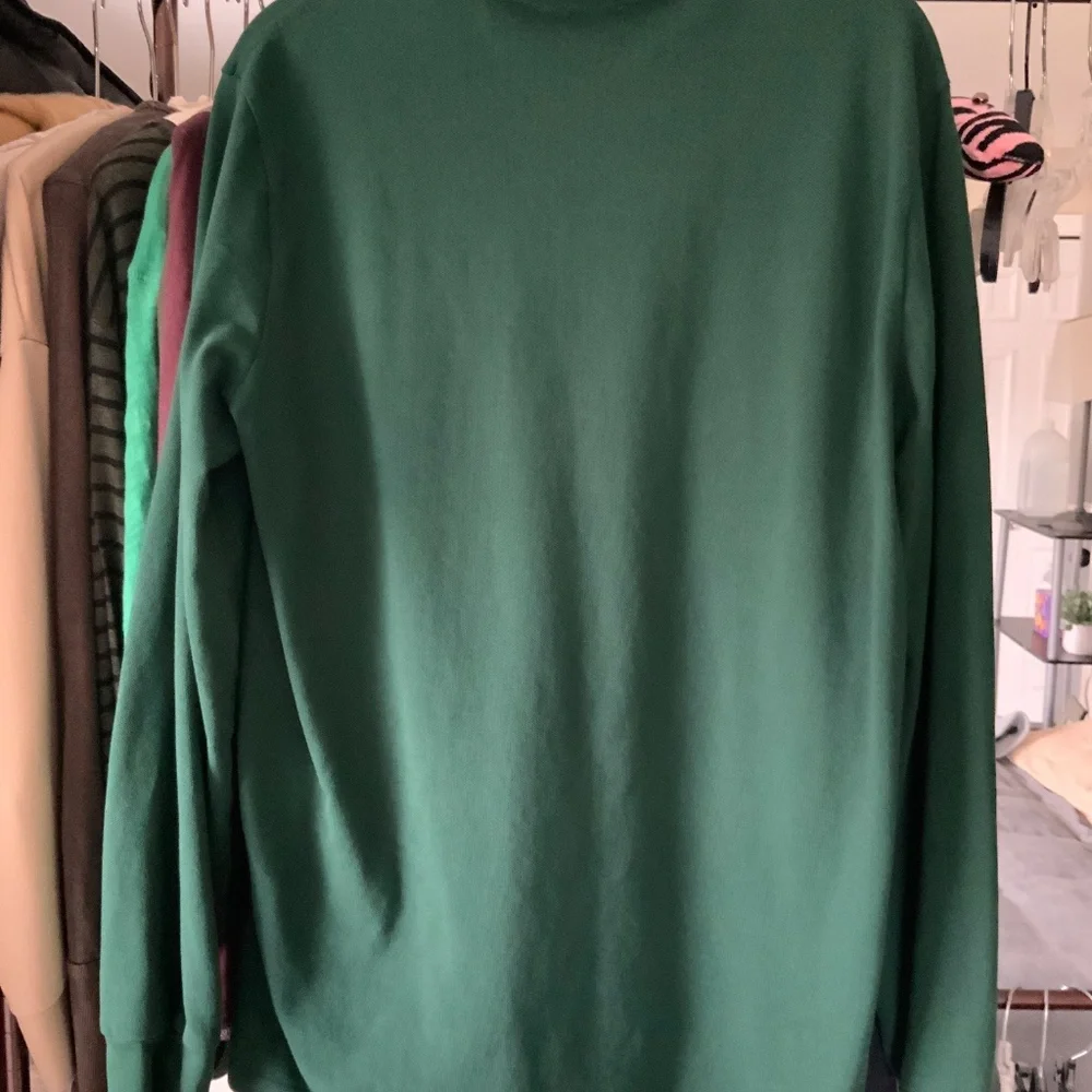 Polo by Ralph Lauren Men's Long-Sleeve Green Polo with Red Pony
